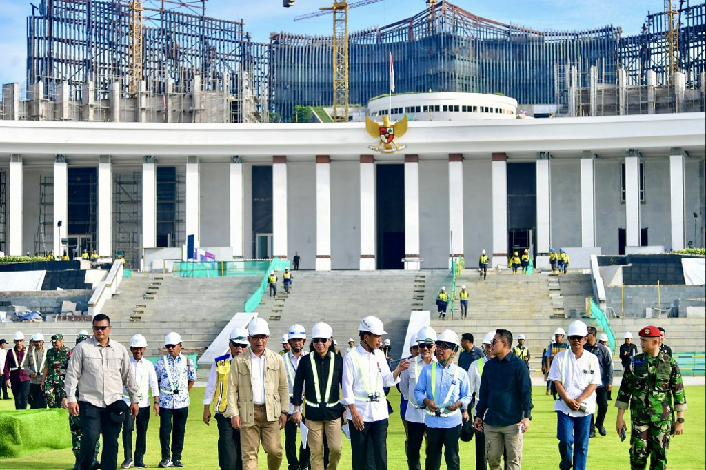 Presiden Jokowi Kunjungi Istana Presiden di IKN